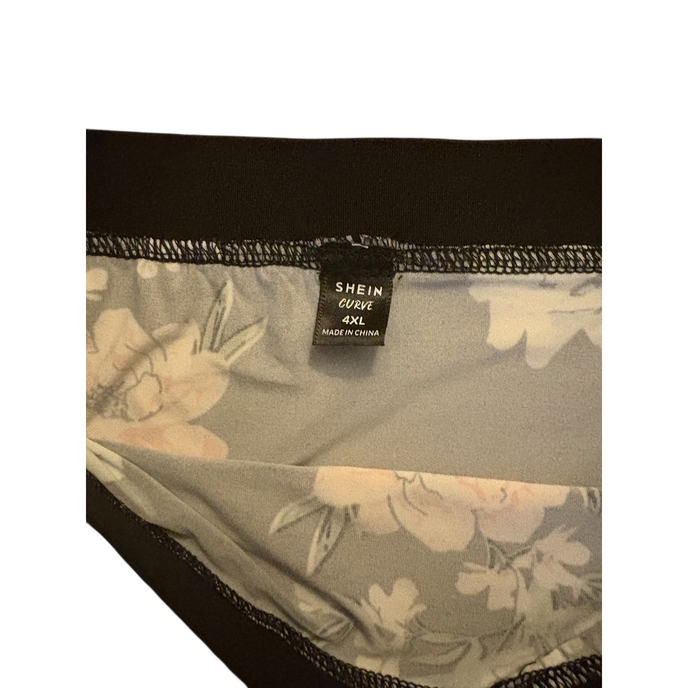 SHEIN Curve Black Floral Maxi Skirt Sport Waistband Plus Size - Picture 6 of 6